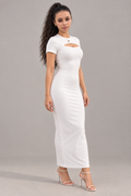 Sculpted Midi Dress – White
