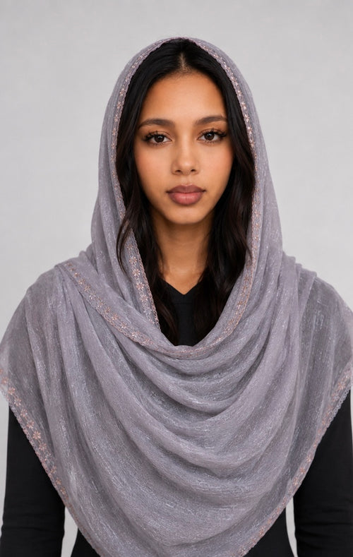 Dusty Purple Christian Veil
